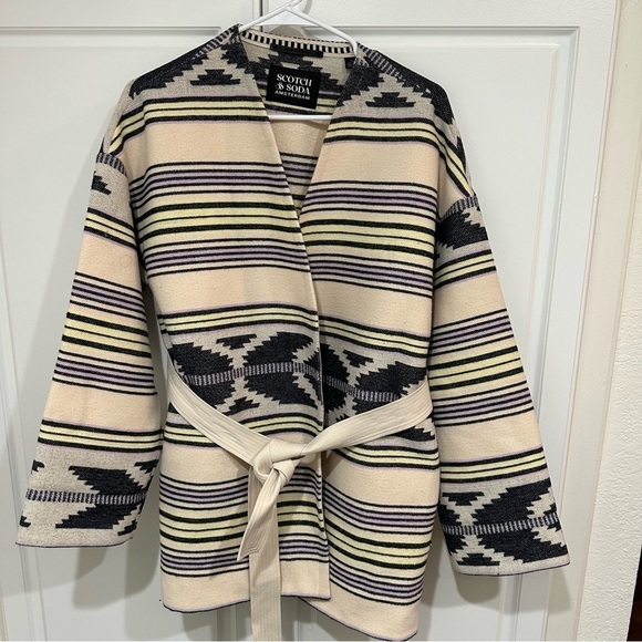 SCOTCH & SODA Stripe Wrap Jacket I Size L - Picture 6 of 14